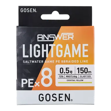 ANSWER LIGHTGAME PE×8 カクテルイエロ- 0.4号 150m